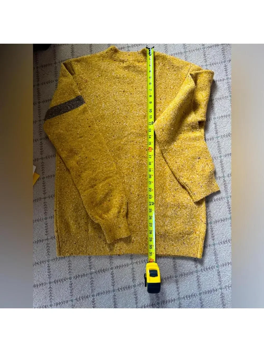 drewhouse Varsity Cardigan in Confetti Yellow L NWT